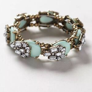 Anthropologie Seastone Crystal Stretch Bracelet
